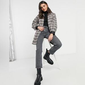 Helene Berman London Pink Check Balloon Sleeve Coat Jacket NWT Size 10